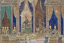 Mural depicting stories of the Reamker