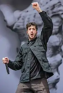 Carlile performing with Of Mice & Men in 2016