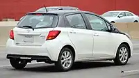 2014 facelift: Yaris LE 5-door (US) with two-tone exterior color