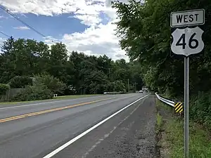 View westward of U.S. Route 46 in Liberty Township
