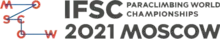 Logo of the 2021 IFSC Paraclimbing World Championships