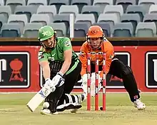 Garth batting for Melbourne Stars in October 2022