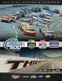 The 2022 GEICO 500 program cover.