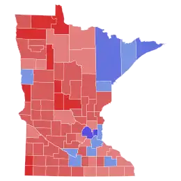 2022 Minnesota secretary of state election results map by county