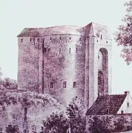 The Halle Gate in 1612, depicted in a drawing by Remigio Cantagallina