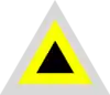 A multi-toned triangular organisational symbol
