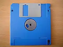image of floppy disk on desk