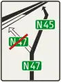 Layout of detour or bypass route (Slovakia)