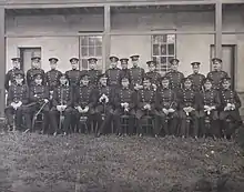 Lieutenant-Colonel Richard Boileau Gaisford, CMG (Commanding Officer) and other officers of the 3rd Battalion, The Royal Fusiliers (City of London Regiment), in Bermuda in 1905