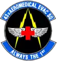 Patch of the 43d Aeromedical Evacuation Squadron from April 1997 to April 2007.