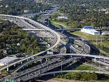 I-45 and I-10/US&nbsp;90 next to Downtown Houston