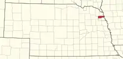 Location of the Winnebago Reservation in Nebraska
