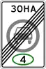 End of zone with restriction of ecological class of motor vehicles