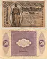 50&nbsp;billion (50 Milliarden) marks, Plauen, 1923