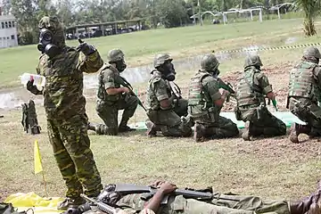 Brazilian Marine Corps training for CBRN defense.
