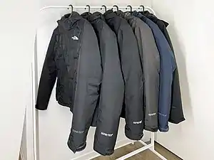 6x identical jackets (albeit different colours) are budgeted for a movie scene with bullet hit squibs.