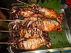 Inihaw na pusit (squid)