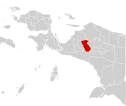 Location within Western New Guinea