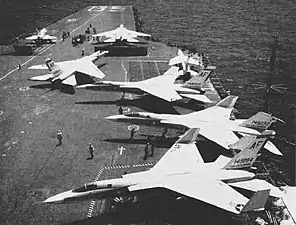 North American A-5 Vigilantes, one with folded fin