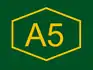 A5 Motorway shield}}