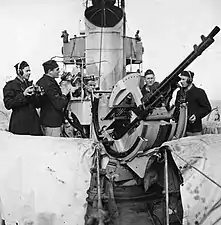 Swedish torpedo boat HSwMS Romulus (27) with 20 mm akan m/38.