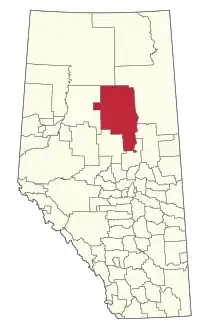 Location within Alberta