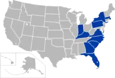 Location of teams in {{{title}}}