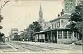 The station in the early 20th century. The line was not electrified then.