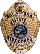 Badge of an Alaska state trooper