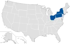 Location of teams in