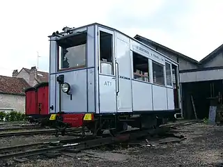 Crochat petrol electric railcar preserved at Pithiviers