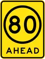 (R4-V108) 80&nbsp;km/h Speed Limit Ahead (Used in Victoria)