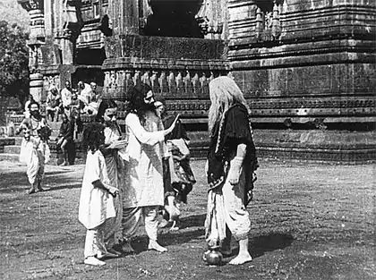 Image 41A shot from Raja Harishchandra (1913), the first film of Bollywood. (from Film industry)