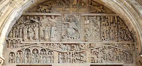 Romanesque - Last Judgement tympanum, Abbey Church of Sainte-Foy, Conques, France, early 12th century