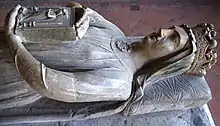Effigy of Berengaria of Navarre (d. 1230). L'Épau Abbey