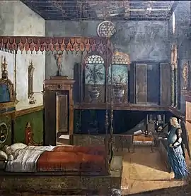The Dream of St. Ursula, Vittore Carpaccio, 1495; tempera on canvas, 274 × 267 cm, Gallerie dell'Accademia, Venice.