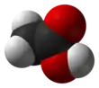 Spacefill model of acetic acid