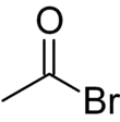 Structural formula of acetyl bromide