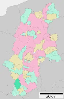 Location of Achi in Nagano Prefecture