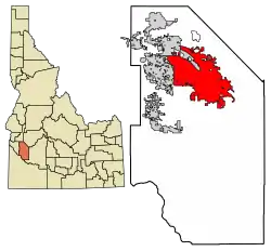 Location within Ada County in Idaho