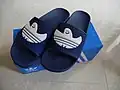 Adidas navy blue slides