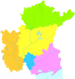 Xinyi is the northernmost division on this map of Maoming