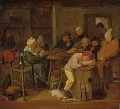 Adriaen Brouwer: Schlachtfest, c 1630-40