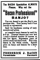 Advertisement, Bacon profession Bacon, Cadenza magazine, June 1907, p.&nbsp;6