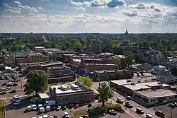 Marysville, Ohio as viewed from atop the downtown grain silo