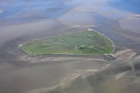 Hallig Süderoog at low tide
