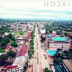 Aerial view of Hojai town