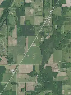 Wisconsin Highway 42 passing through the southwestern town of Egg Harbor