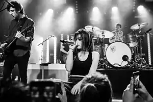 Against the Current in 2017; from left to right: Dan Gow, Chrissy Costanza and Will Ferri
