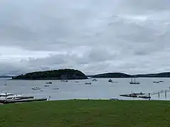 Looking north out into Mount Desert Narrows